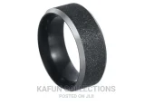 Non – Fading Matte Black Titanium Steel Men’s Ring