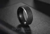 Non – Fading Matte Black Titanium Steel Men’s Ring