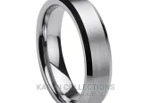 Non-Fading Brushed Steel Wedding Ring