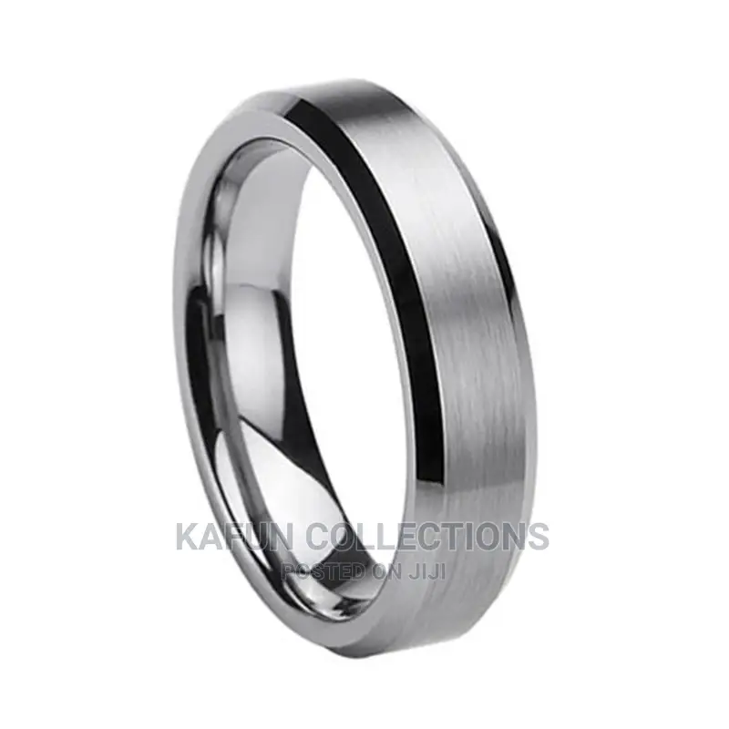 Non-Fading Brushed Steel Wedding Ring