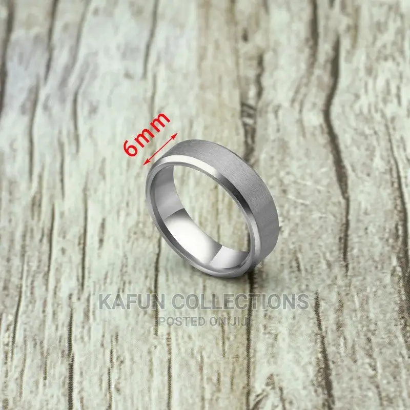 Non-Fading Brushed Steel Wedding Ring