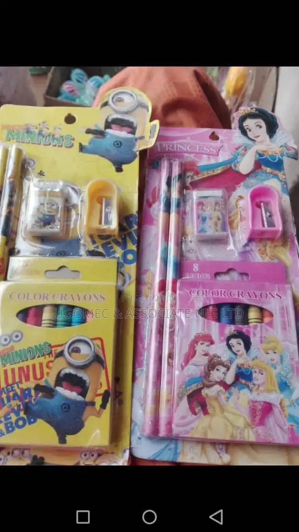 Fancy Pencil and Crayon Set. By Dozen