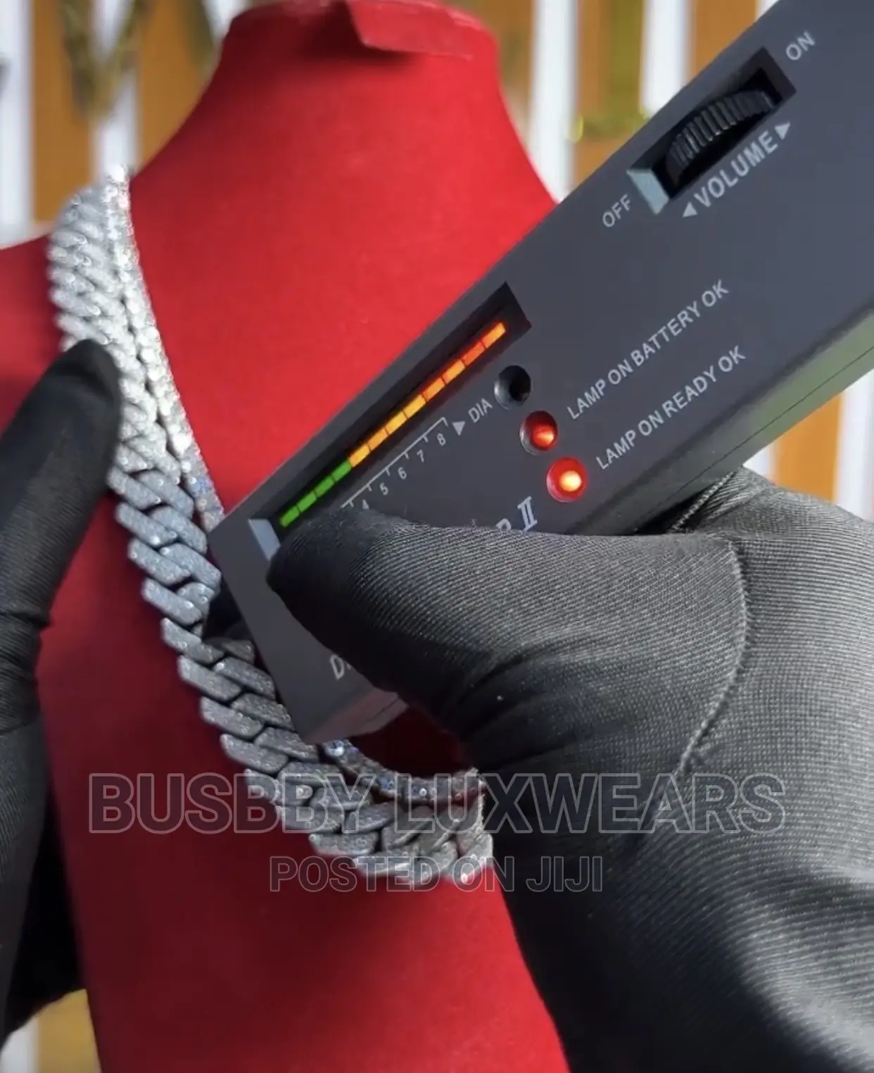 16mm 18″ Cuban Link Iced Chain Passes Diamond Tester