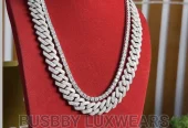 16mm 18″ Cuban Link Iced Chain Passes Diamond Tester