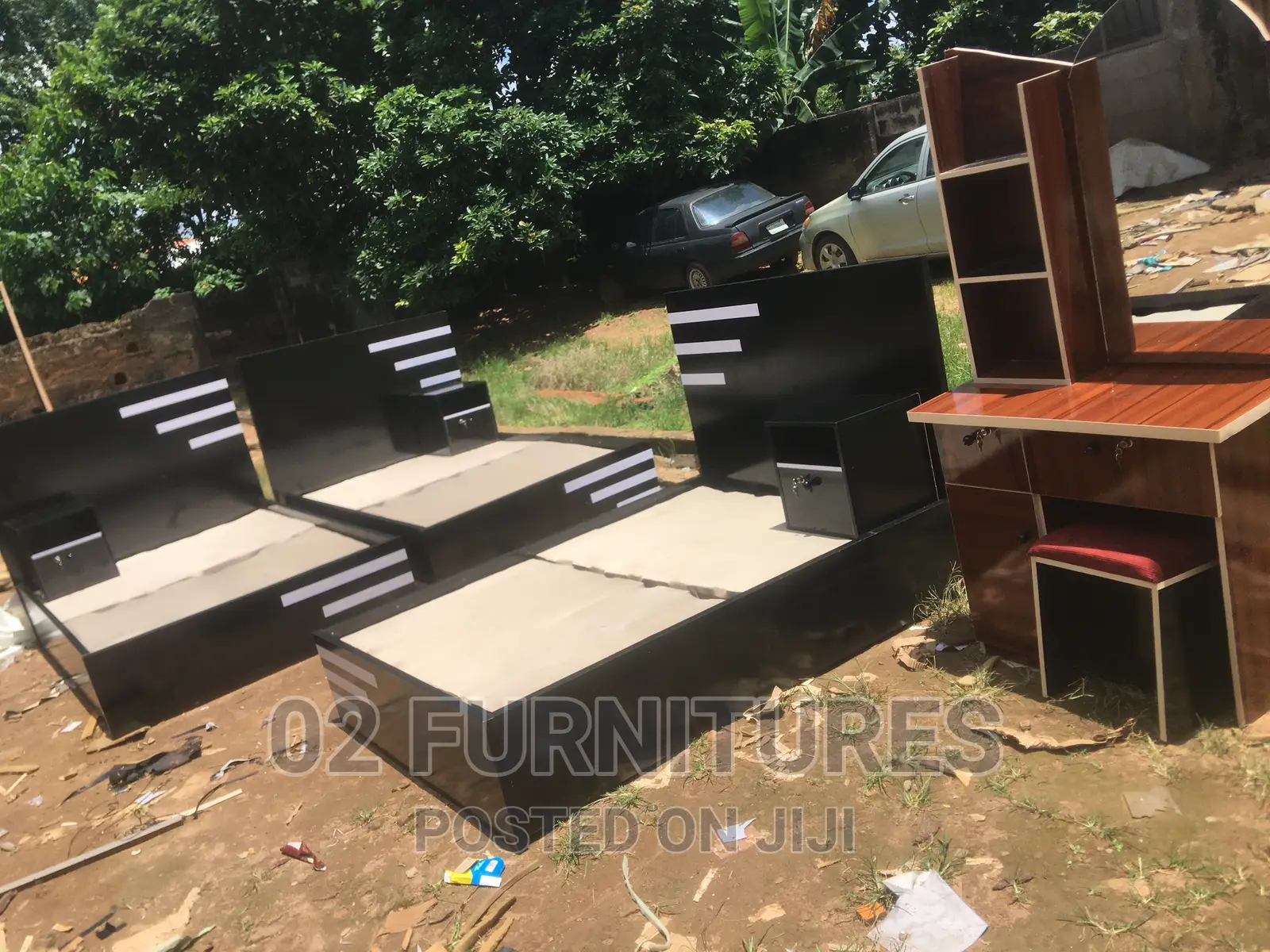 Affordable Bedframe 4 and Half Size With Nightstand