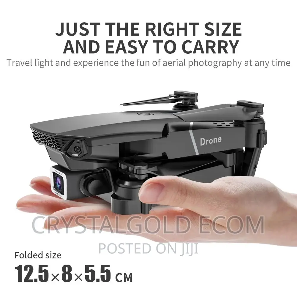E88 Drone Wifi Drone Dual Camera + 4 Batteries Free Delivery