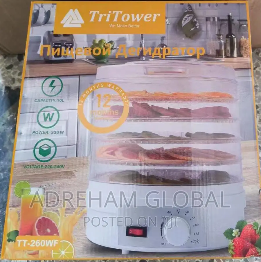 Tri Tower 5layer Food Dehydrator Capacity – 10L 330w