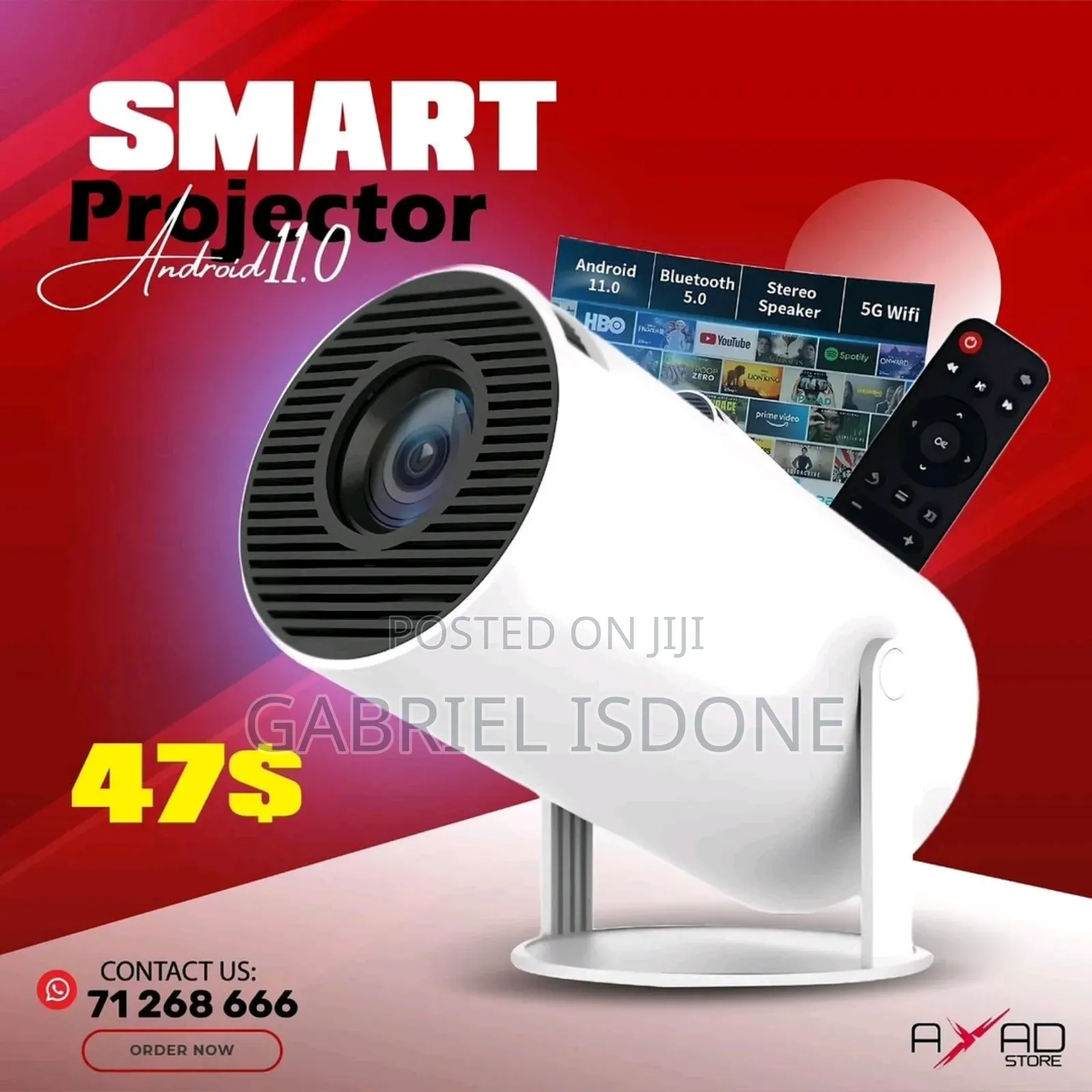 Smart Android Projector . Support Playstore With Zooming.