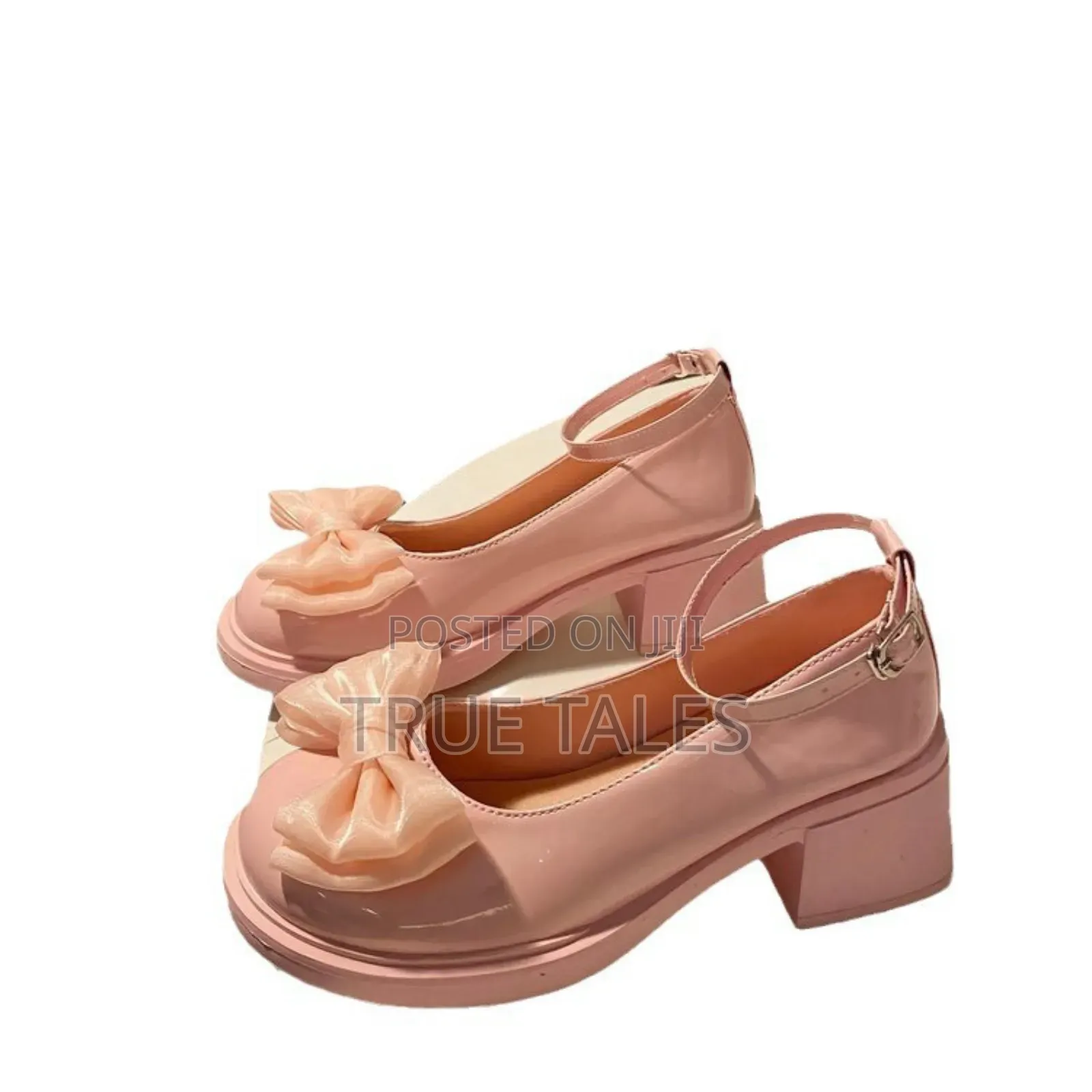 Big Girl’s Leather Formal Party Chunky Heels Platform Shoes