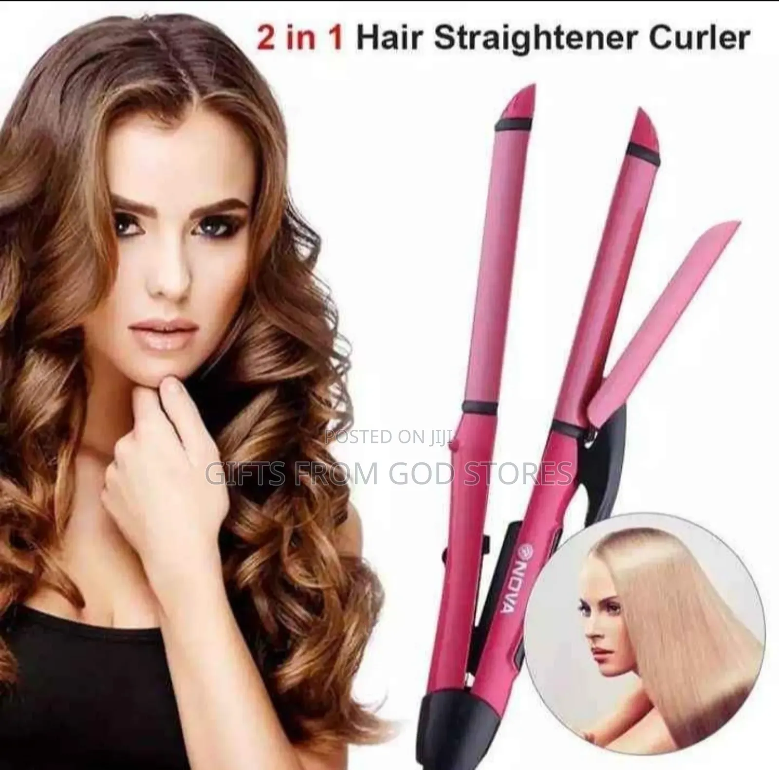 2 in 1 Nova Hair Straightener and Curler