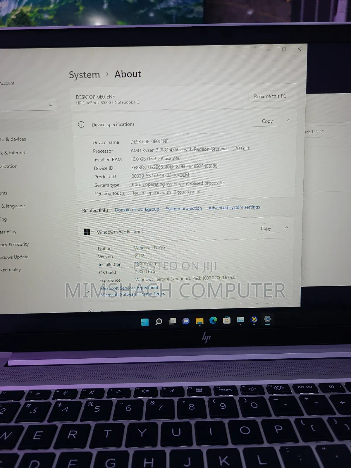 Laptop HP EliteBook 855 G8 16GB AMD Ryzen 7 SSD 512GB