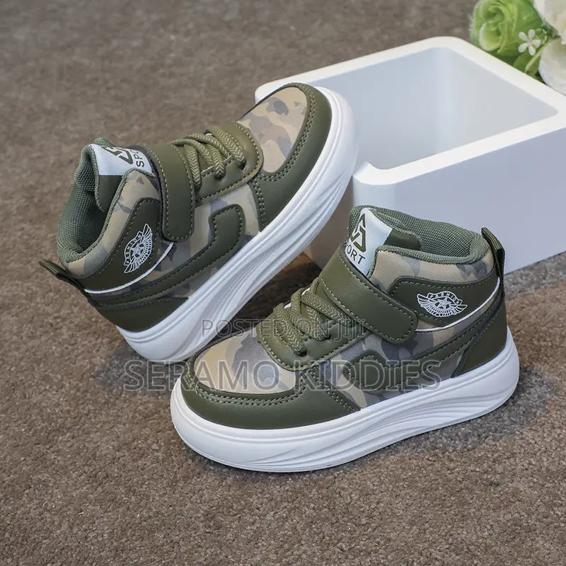 Camouflage Hightop Sneakers for Kids