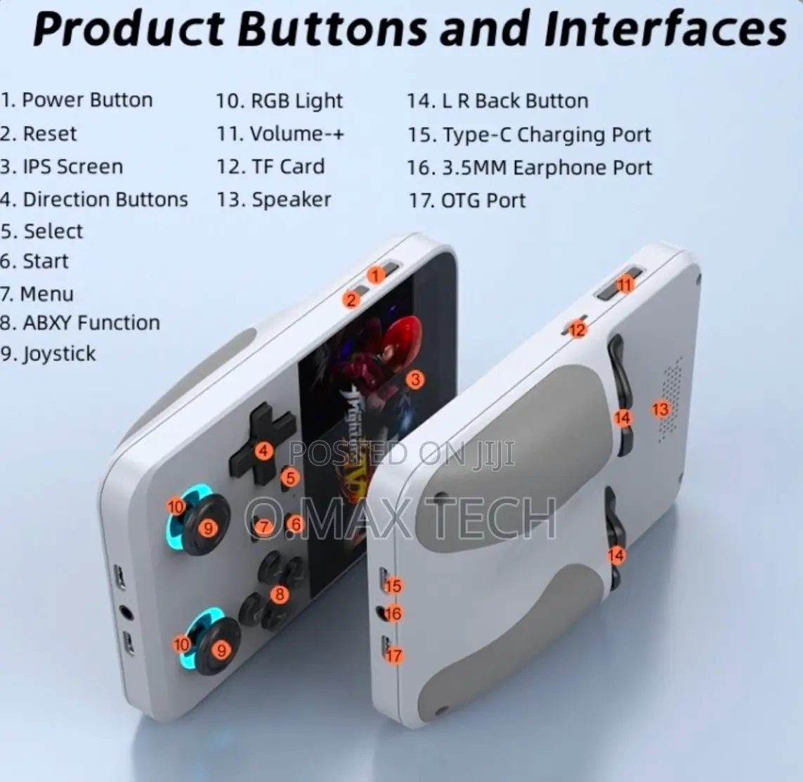 D007 Plus 3.5 Inch IPS Screen Handheld Game Consoles