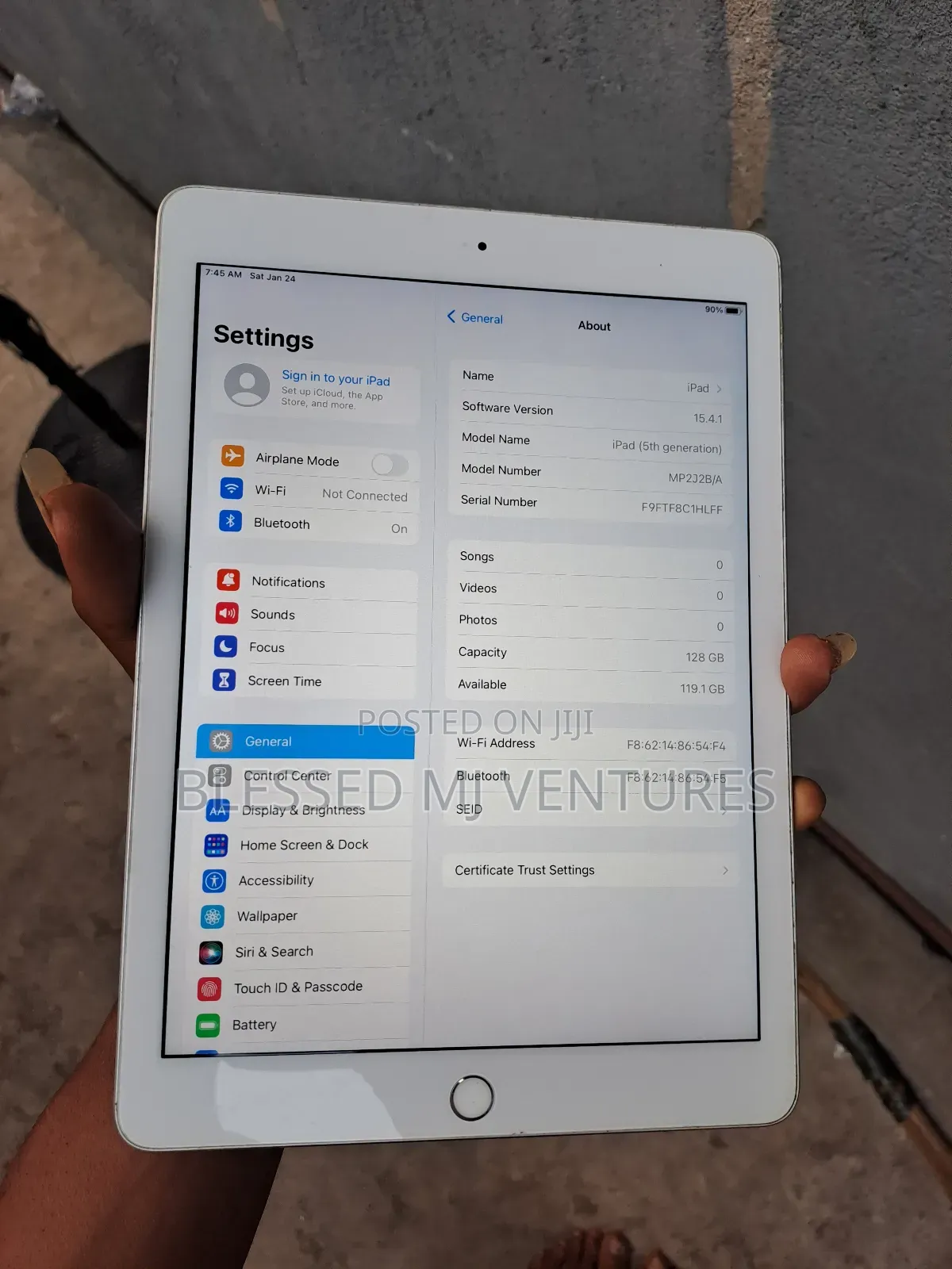 Apple iPad 5 (2022) 128 GB White