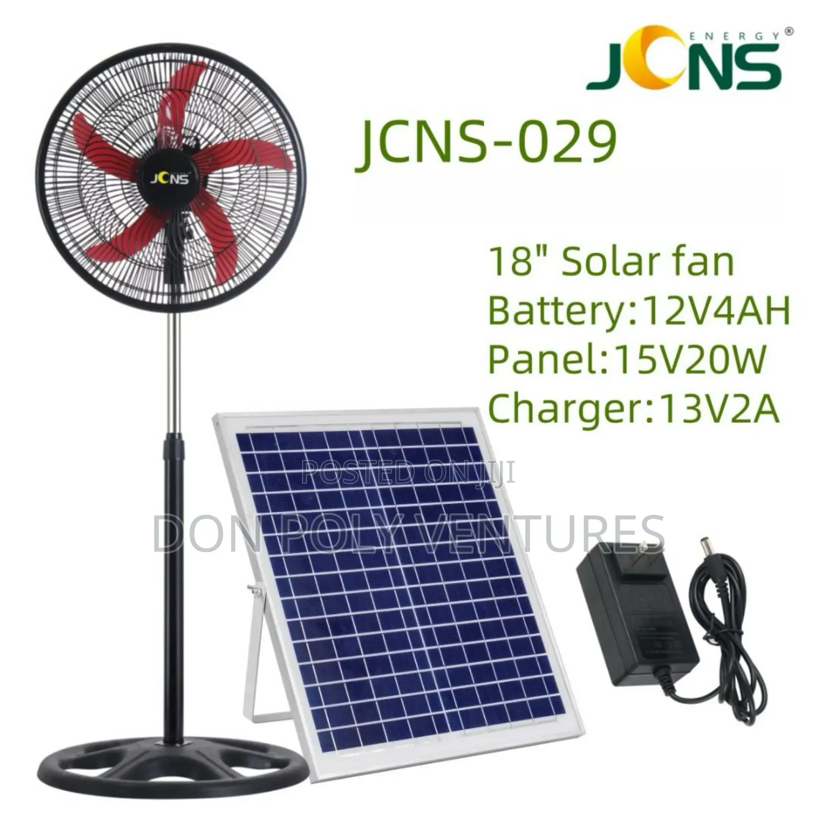 Ns-029 Solar Rechargeable Standing Fan