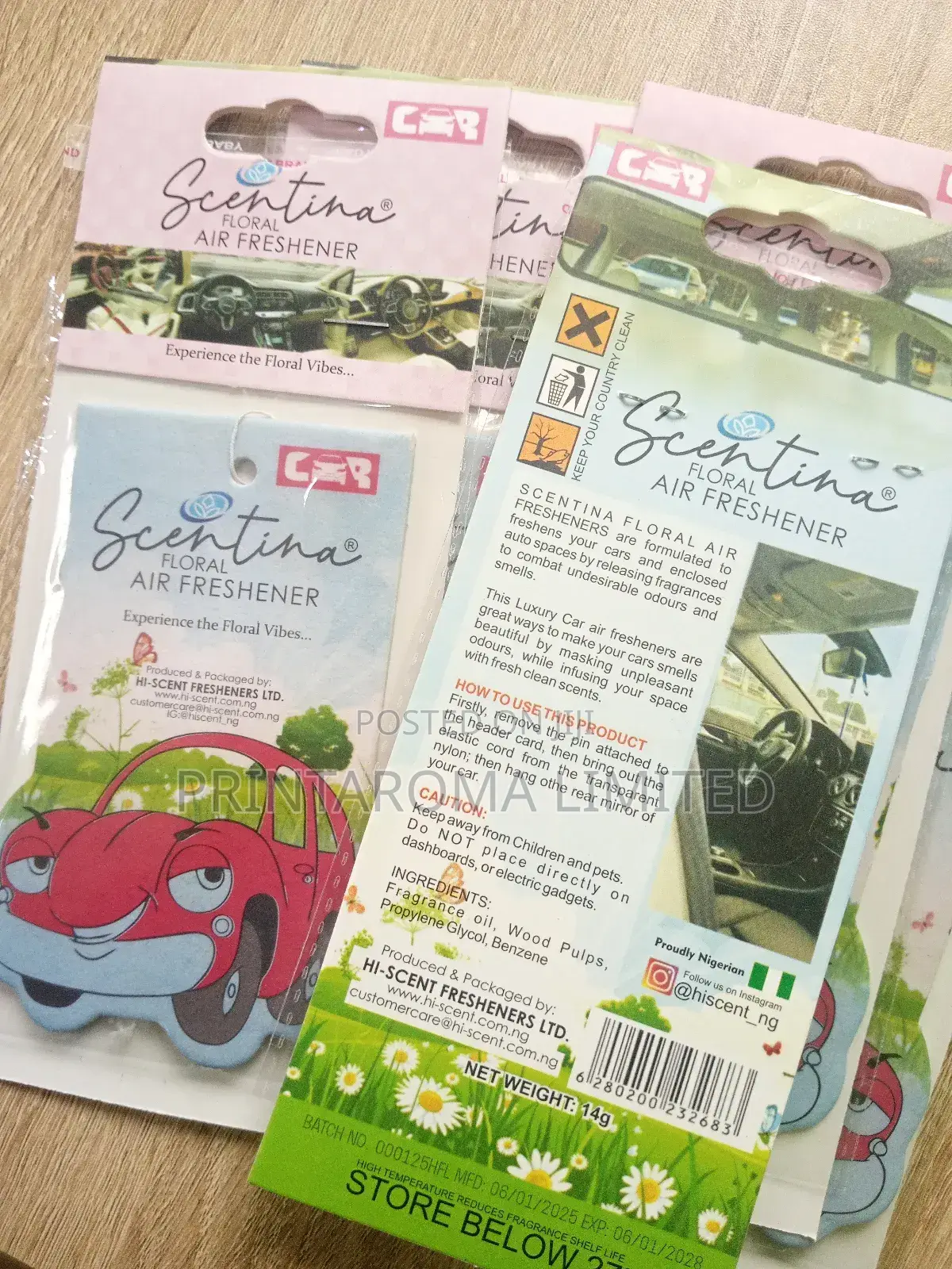 Scentina Floral Car Air Freshener