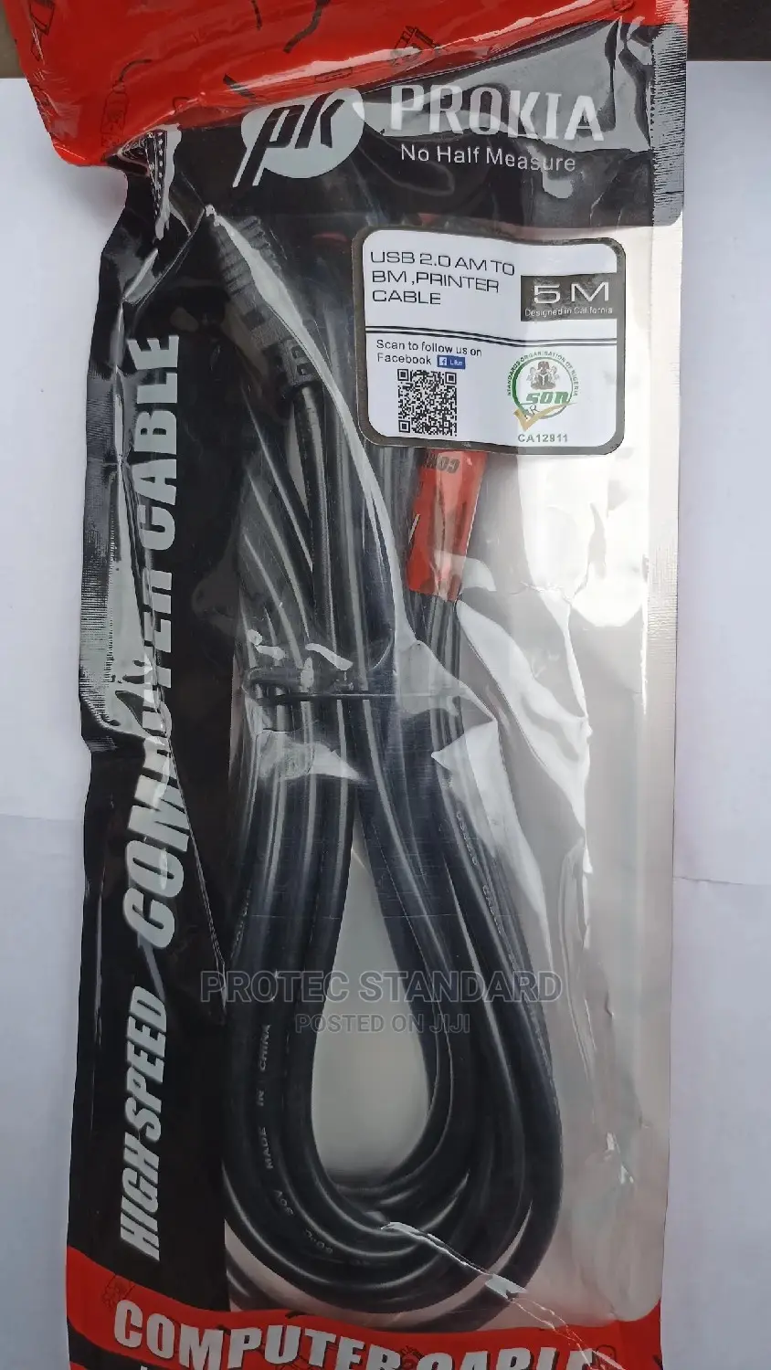 Usb Printer Cable (5 Meters ) Prokia