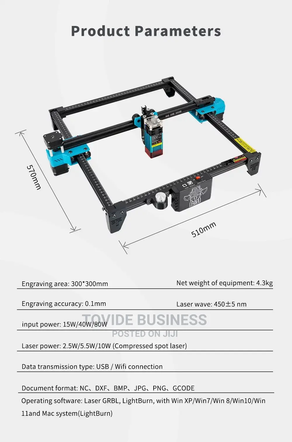 Laser Engraver and Cutter Machine + Wifi
