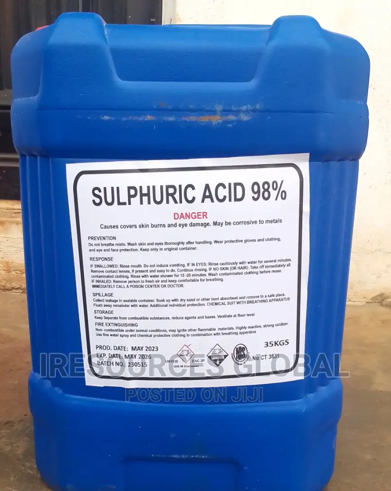 Sulphuric Acid 98.5% 20ltrs 35kg Keg
