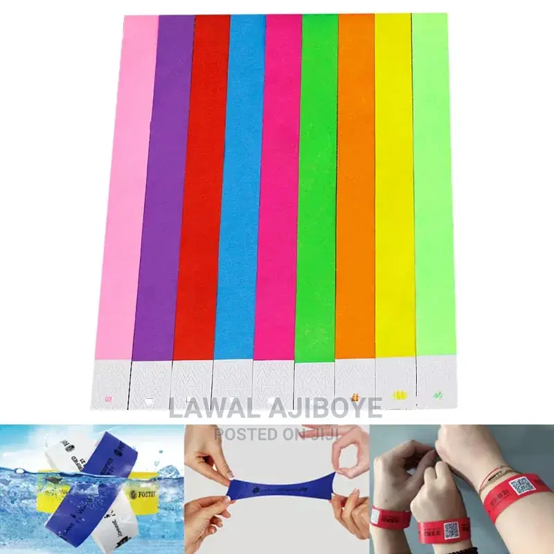 100pcs Count Wristbands 3/4 Paper Wristbands for Event