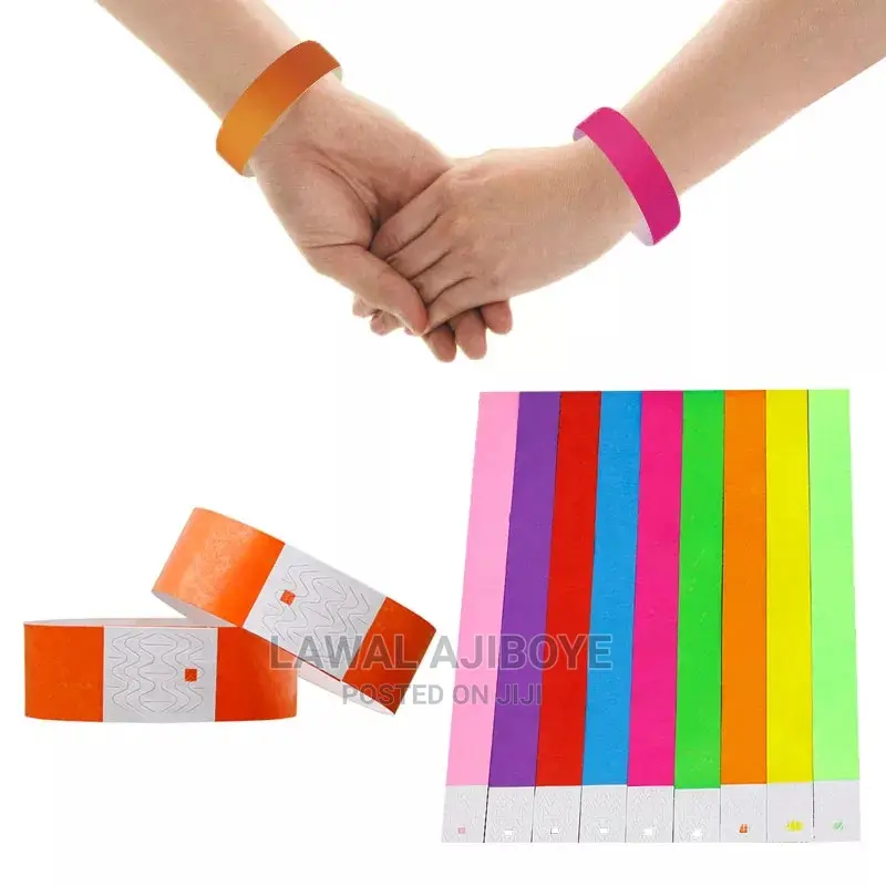 100pcs Count Wristbands 3/4 Paper Wristbands for Event