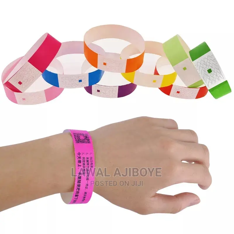 100pcs Count Wristbands 3/4 Paper Wristbands for Event