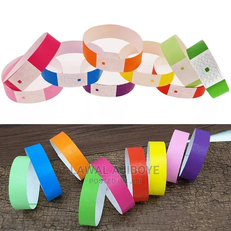 100pcs Count Wristbands 3/4 Paper Wristbands for Event
