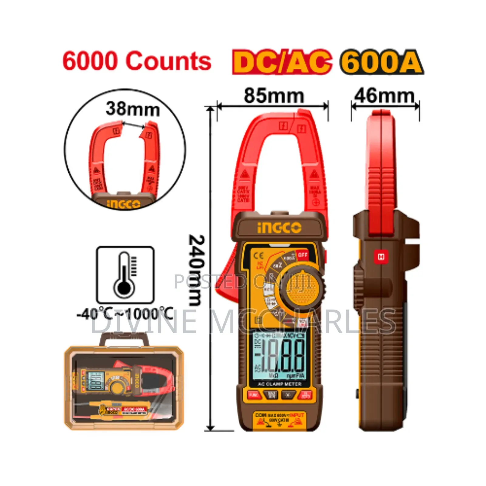 Ingco –DC/AC Clamp Meter DCM66002