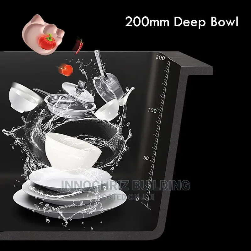 Black Single Bowl Kitchen Sink.