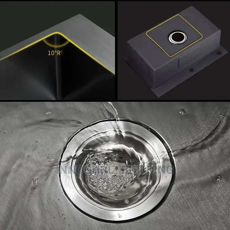 Black Single Bowl Kitchen Sink.