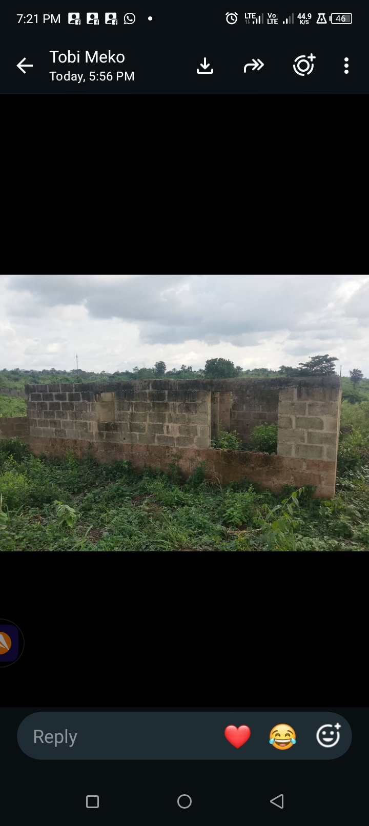 Building on a plot of land