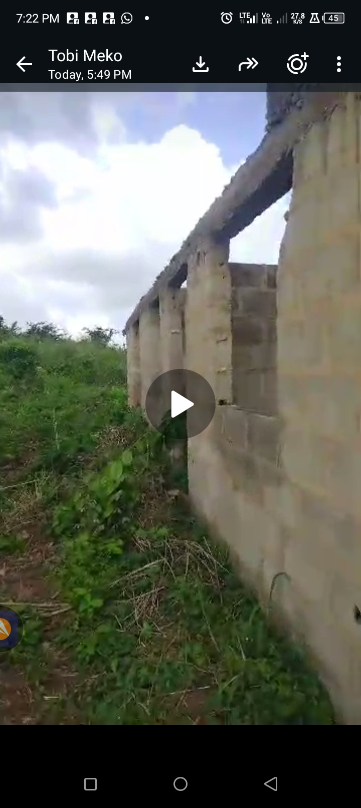 Building on a plot of land